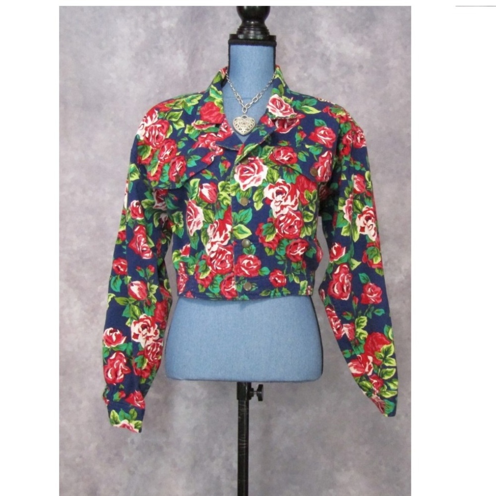 Cambridge Dry Goods Rose Jean Jacket Vintage L
